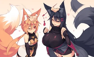 Duel Kitsunes: Kiri and Suzu