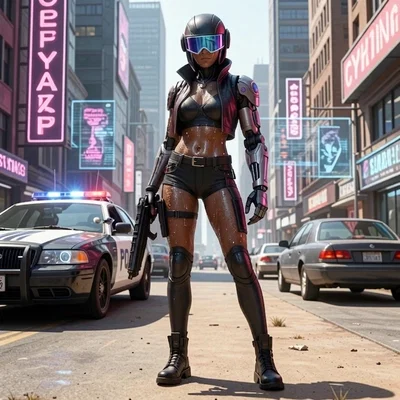 Cyberpunk lovers in crime