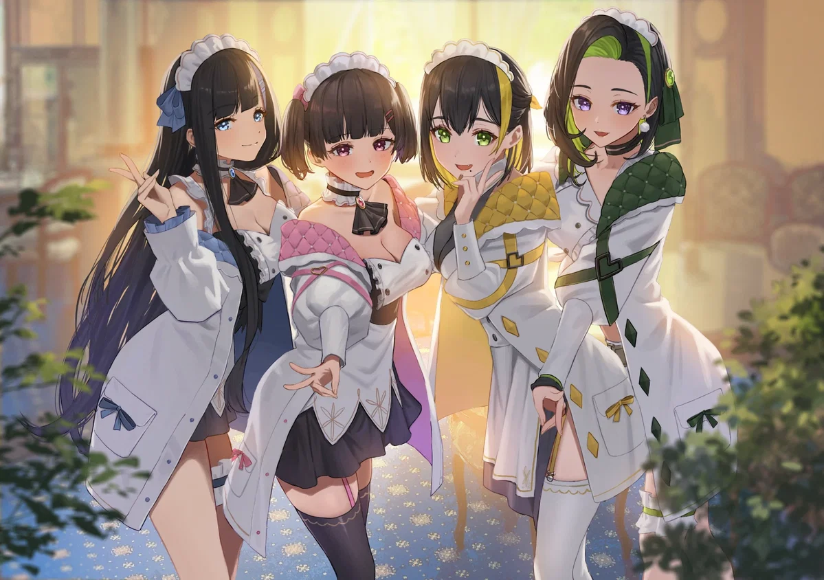 4 girls 1 boy