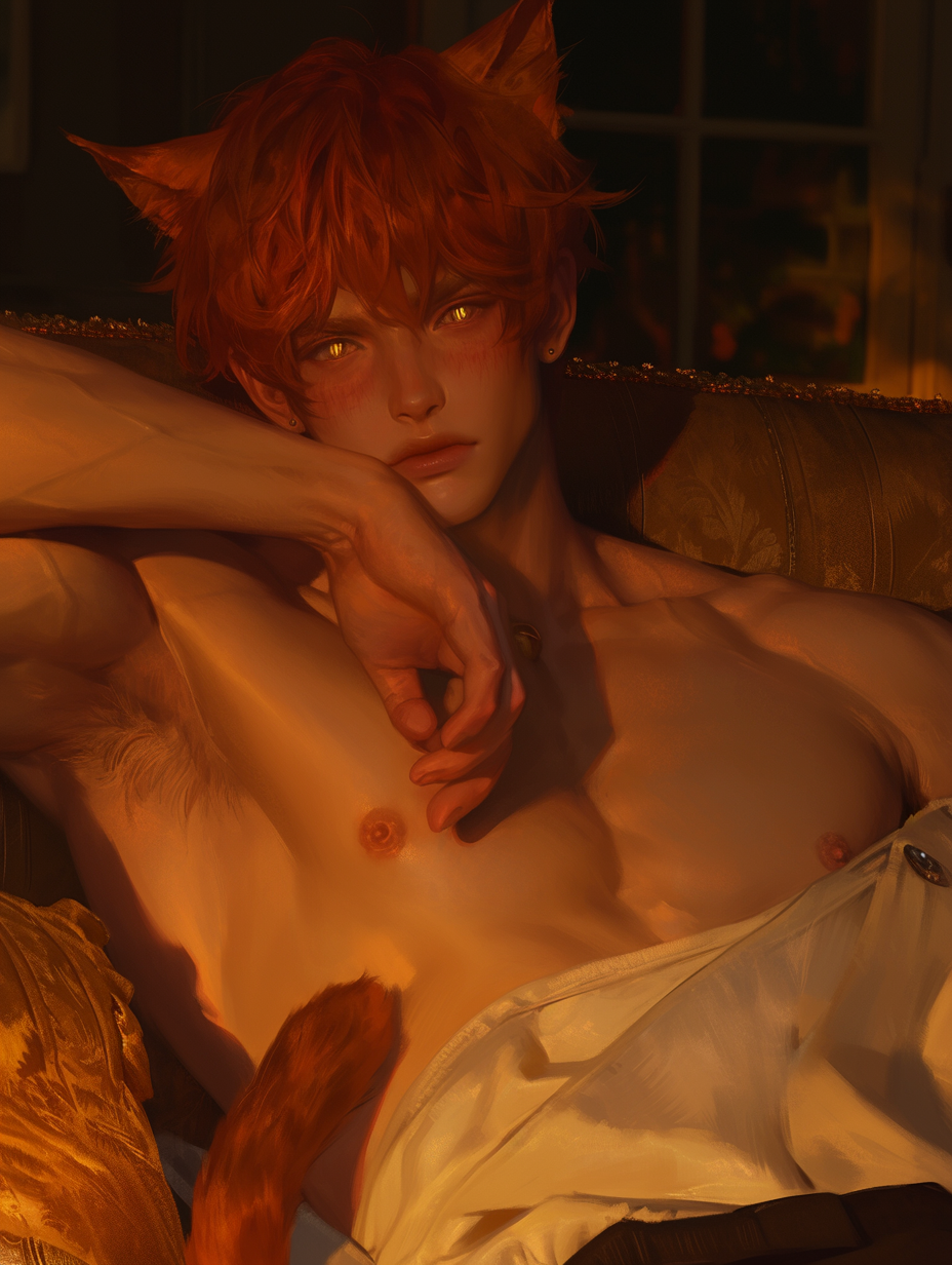 Samuel | Your surprise adopted cat shifter