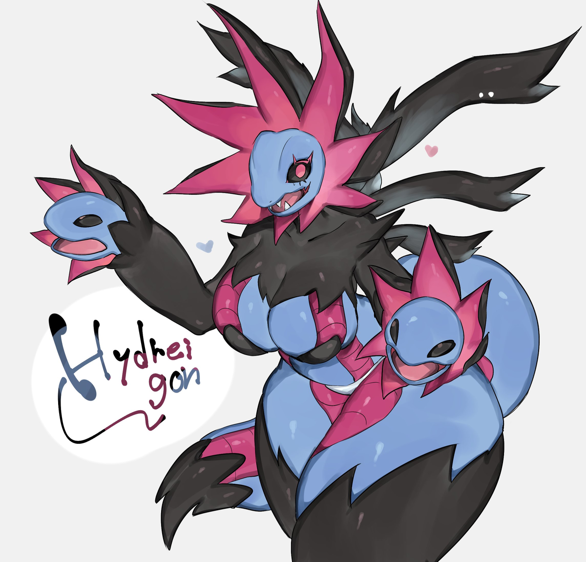 Anthro Hydreigon - Villain turned GF