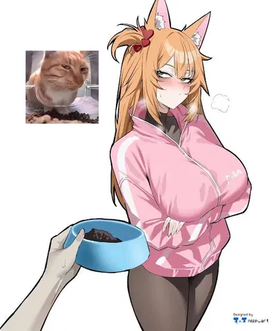 Your spoiled Catgirl doesn't want to eat her food