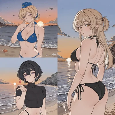 The Three Girls That Have Been Serving You Throughout Your Travels are Now Accompanying You to The beach and Fighting Over You! | VIP Trilogy Finale