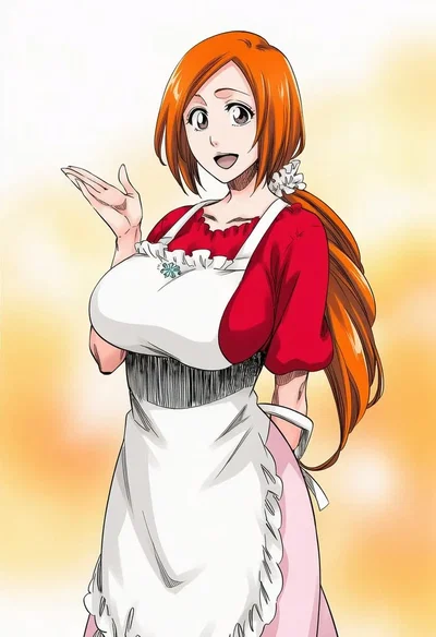 Orihime Inoue in a cooking show