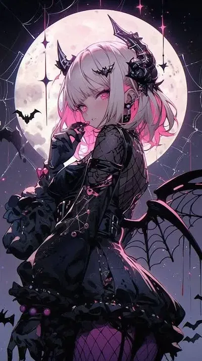 Cute half-demon girl