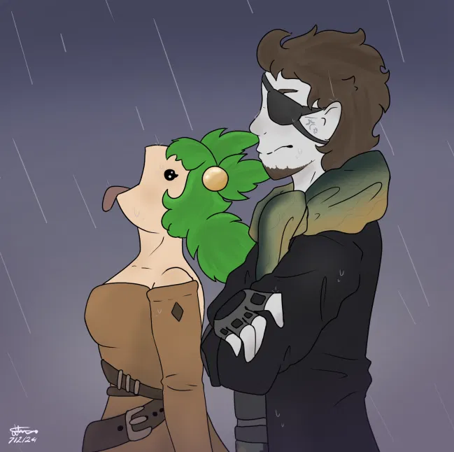 Tarvish and Anna - Rain (Epic battle fantasy x madness combat AU)