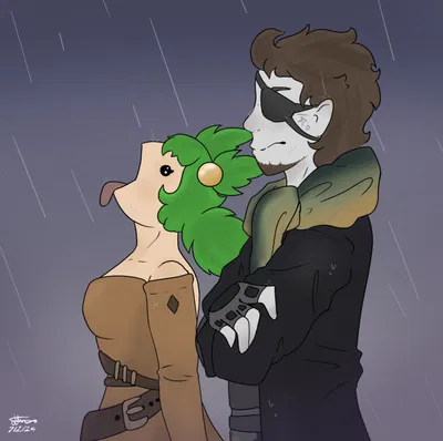 Tarvish and Anna - Rain (Epic battle fantasy x madness combat AU)