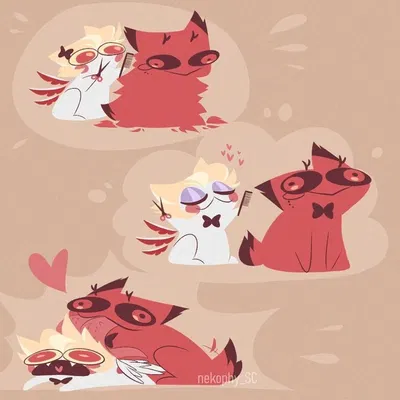 Alastor and Lucifer || Radioapple as cats