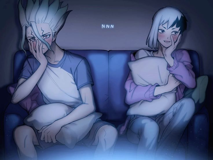 Senku Ishigami and Gen Asagiri