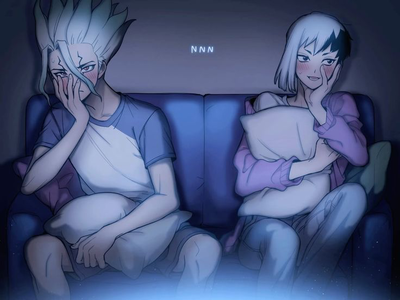 Senku Ishigami and Gen Asagiri