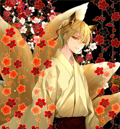 Kazuki (A beautiful six-tailed kitsune spirit) 