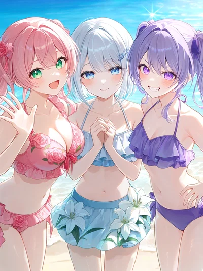 Day at the Beach ft. Lily, Rose & Jasmine