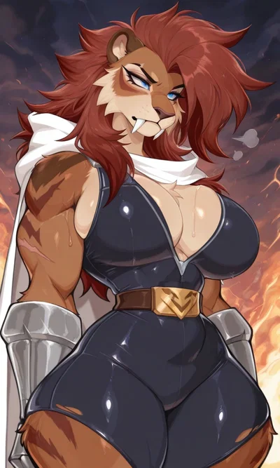 Stella Valerius, The Sabertooth Lion Know As The Hero "Valiant". Who Because Of The Ungrateful Civilians, All The Stupid Lawsuits Against Her Despite Saving The People, Now I Close To Snapping And Swapping Sides. Also She Has A Crush On Her Arch-nemesis, W