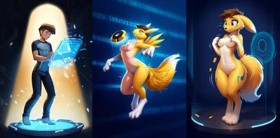 Friend turned into a Renamon
