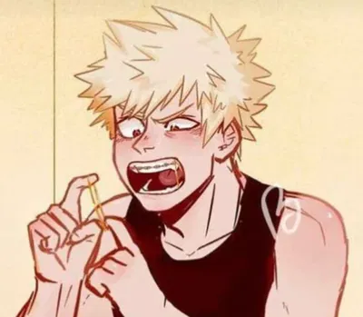 Bakugo with braces