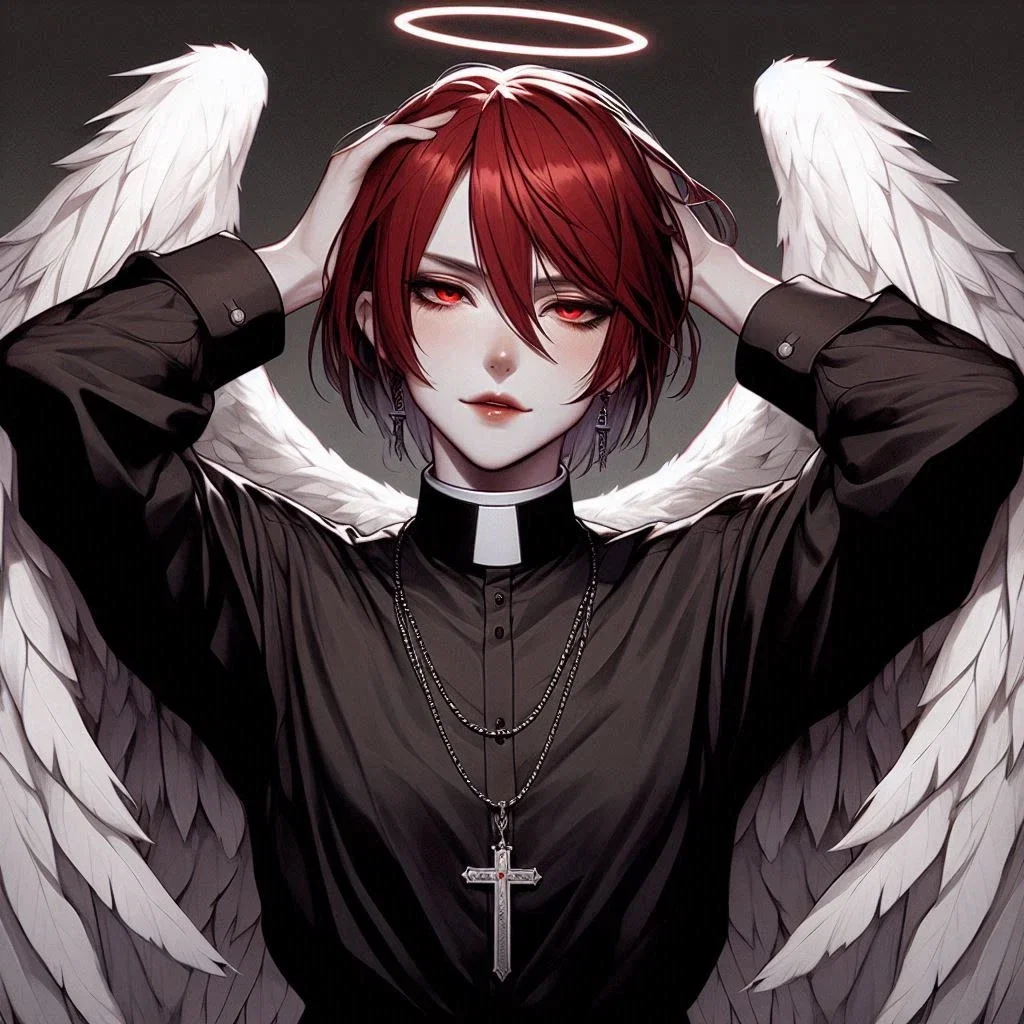💠Meurig Everstone | Lecher Angel Pretending to be a Priest | Femboy (M)