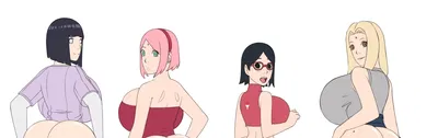 Hinata, Sakura, Tsuande and Sarada (Biggies00)