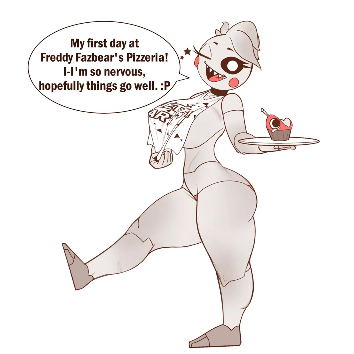 Toy-Chica | First day as Waitress