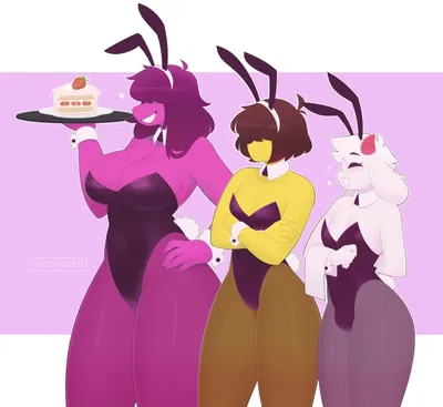 Kris, Susie, and Ralsei [Servants at queens castle]