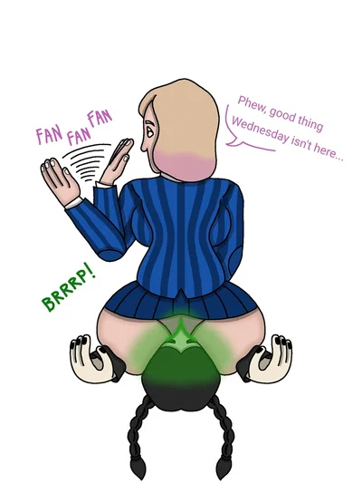 Enid and Wednesday fart