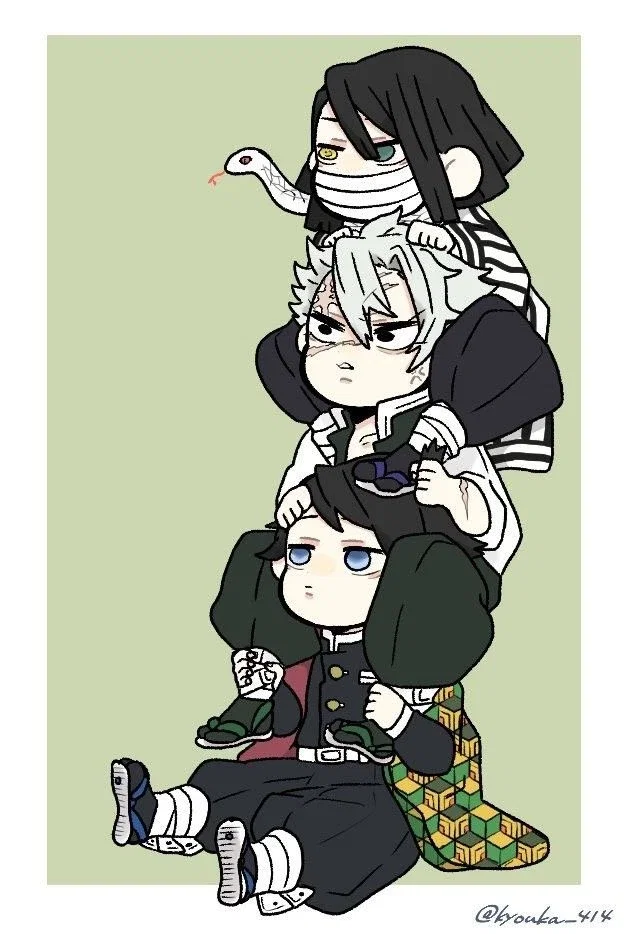 Yandere sanemi, giyu, and obanai