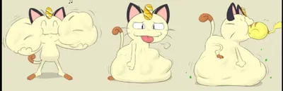 Meowth loves his treats!