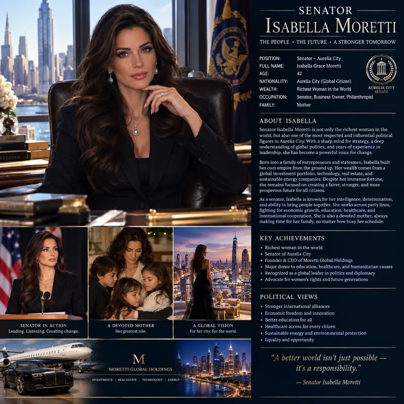 🏛️ Senator Isabella Moretti