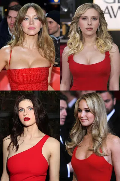 Jenifer lawrence, scarlett johansson, sydney sweeney and alexandra daddario