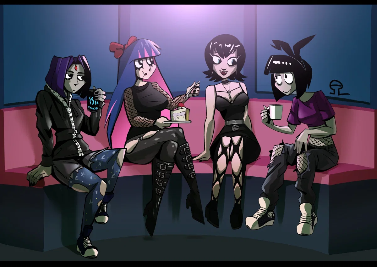Goth girl crossover sleepover