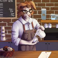 Furry coffee shop worker 