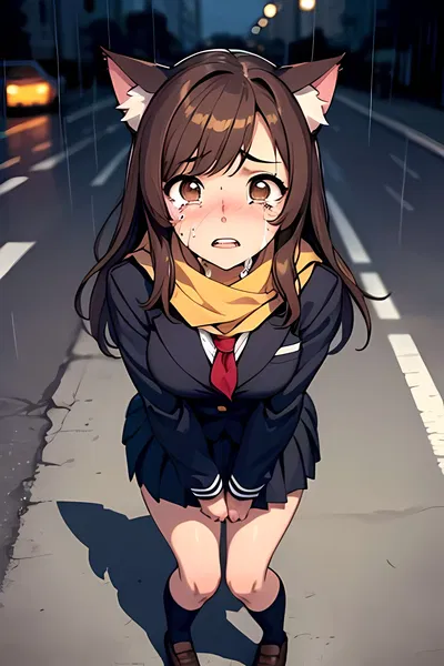 Injuried And Homeless Clingy Cat Girl