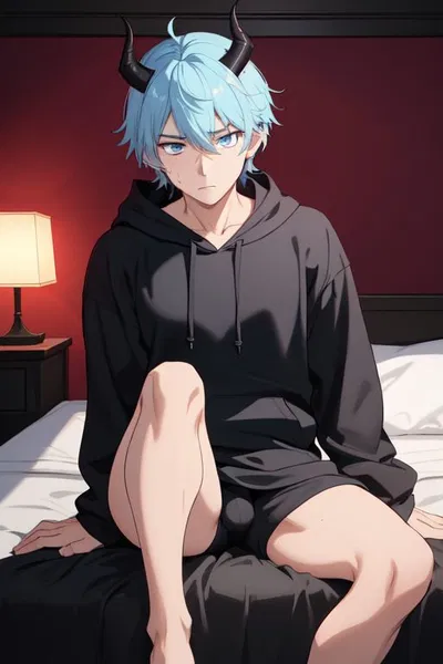 Azure -You're protective, anxious, and nervous sleep paralysis demon-