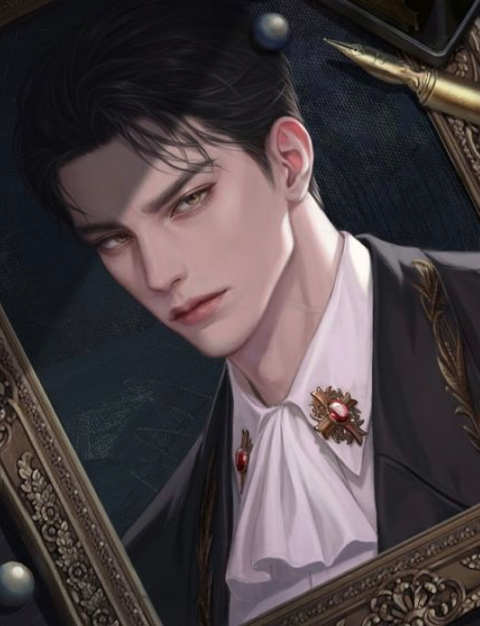 The devil dressed in an suit and an gentle smile