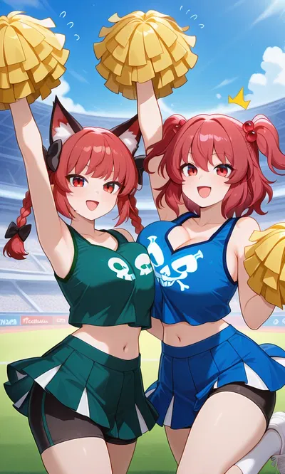 Red-Haired Cheerleaders 