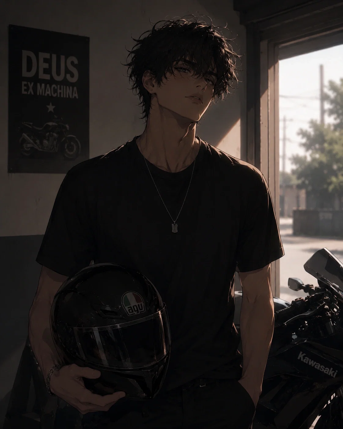Riven | Biker | Childhood friend 