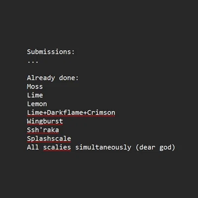Aight, out of submissions