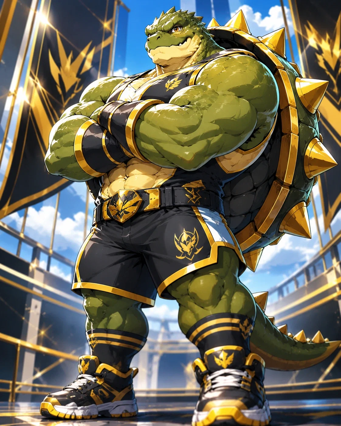 Kuross the giant Koopa wrestler (mostly feral) 