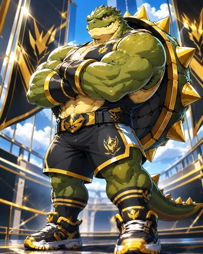 Kuross the giant Koopa wrestler (mostly feral) 
