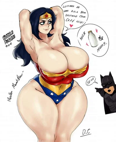 Wonder Woman wants your milk.(rusbe_rusbe)