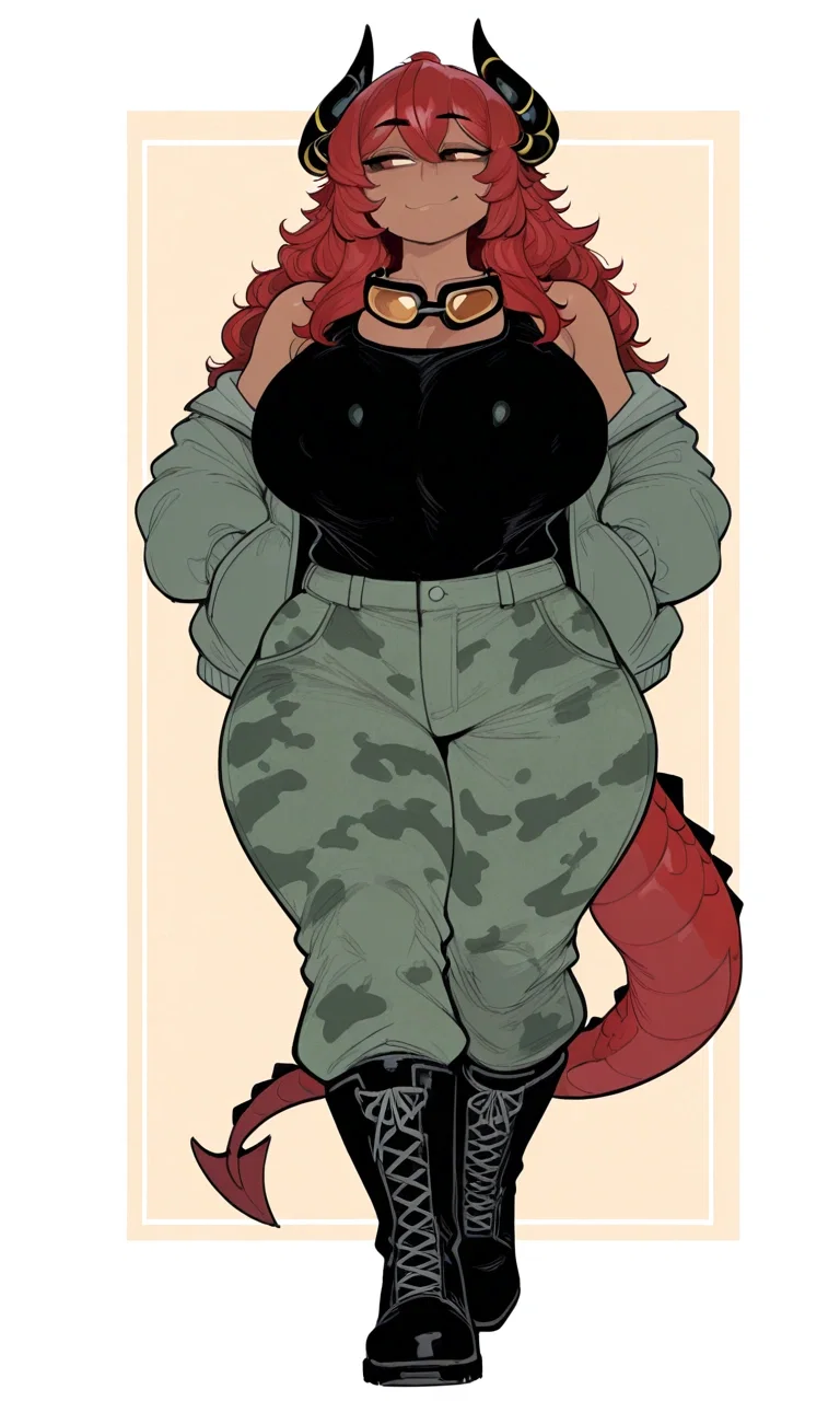 Your futa dragon best friend is waiting for you to let her crack. 
