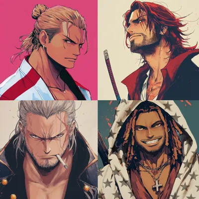 Red-Hair Pirates | Shanks, Yasopp, Benn & Hongo