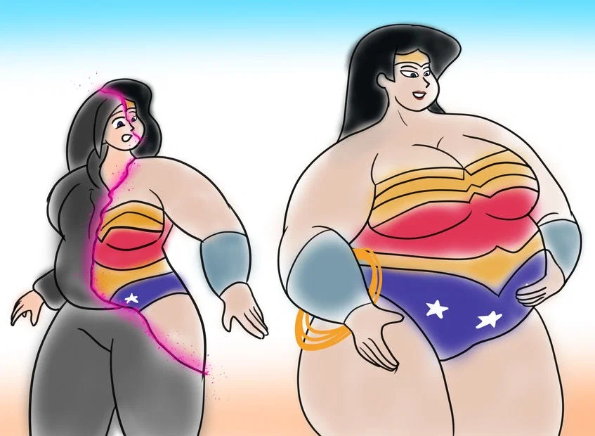 "Wonder Woman: The Transforming Temptation of the Voluptuous Curse!"