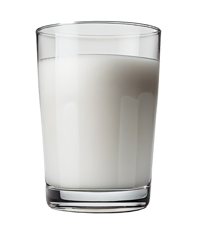 A glass of milk
