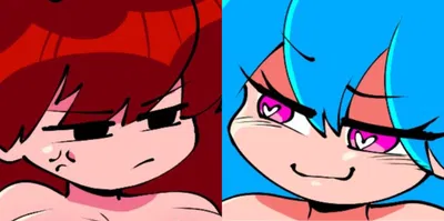 Girlfriend and Skyblue (Fembot Rivals)