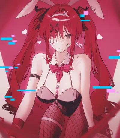 Yuri uh... fucks herself with her own cock and in a bunny suit? What?