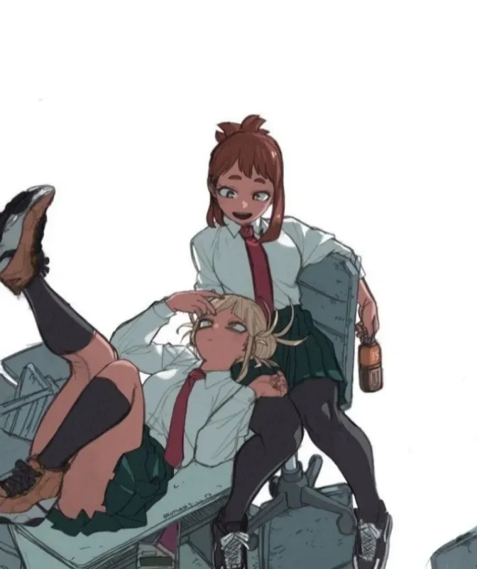 Ochako Uraraka and Himiko Toga