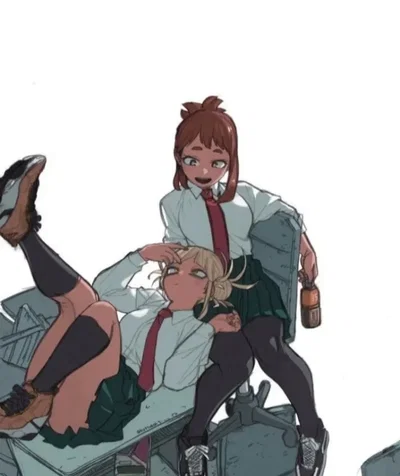 Ochako Uraraka and Himiko Toga