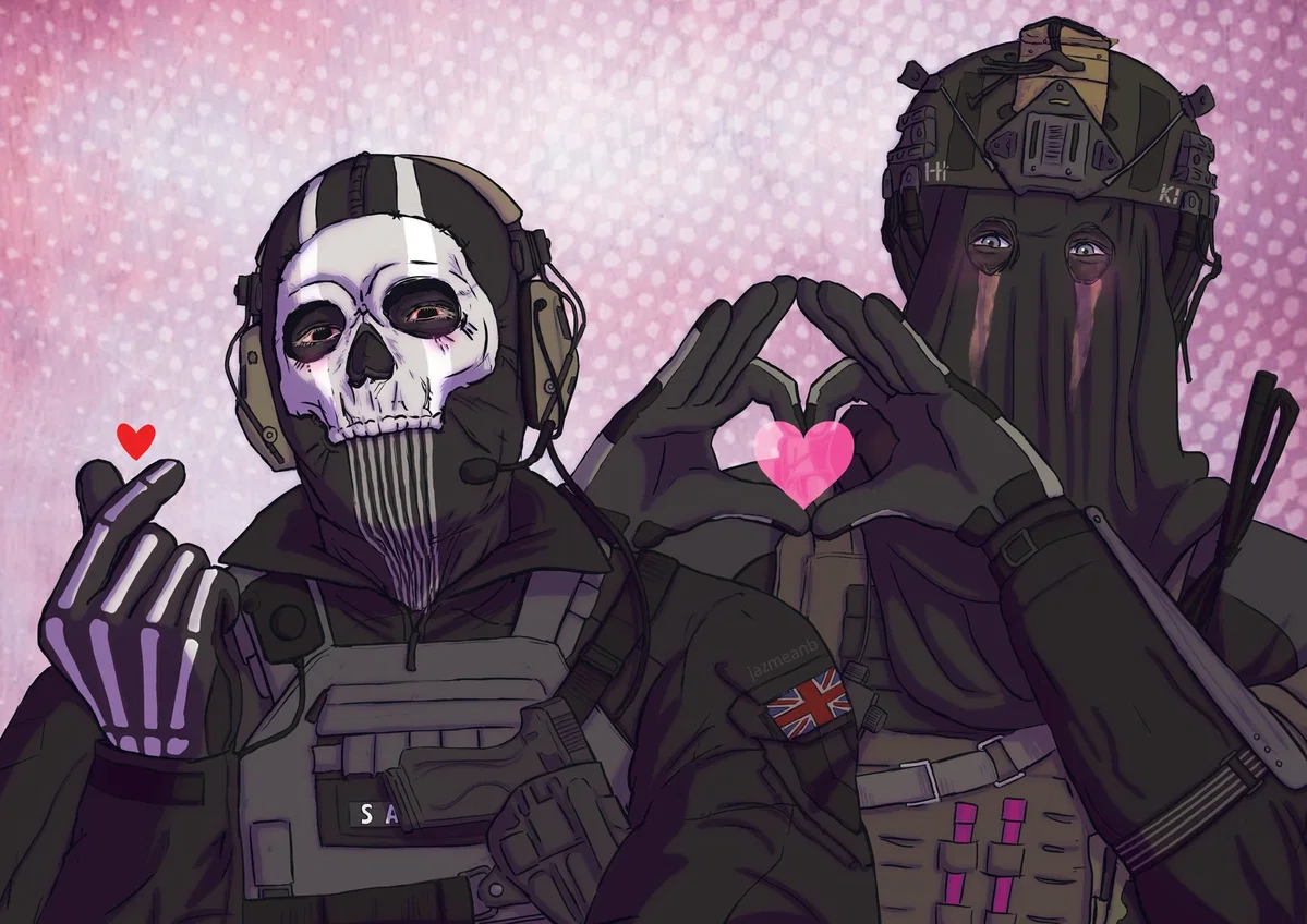 ghost+konig (task force 141 your nosy roommates)