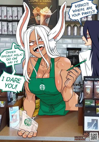 Mirko and Midnight working at Starbucks...?