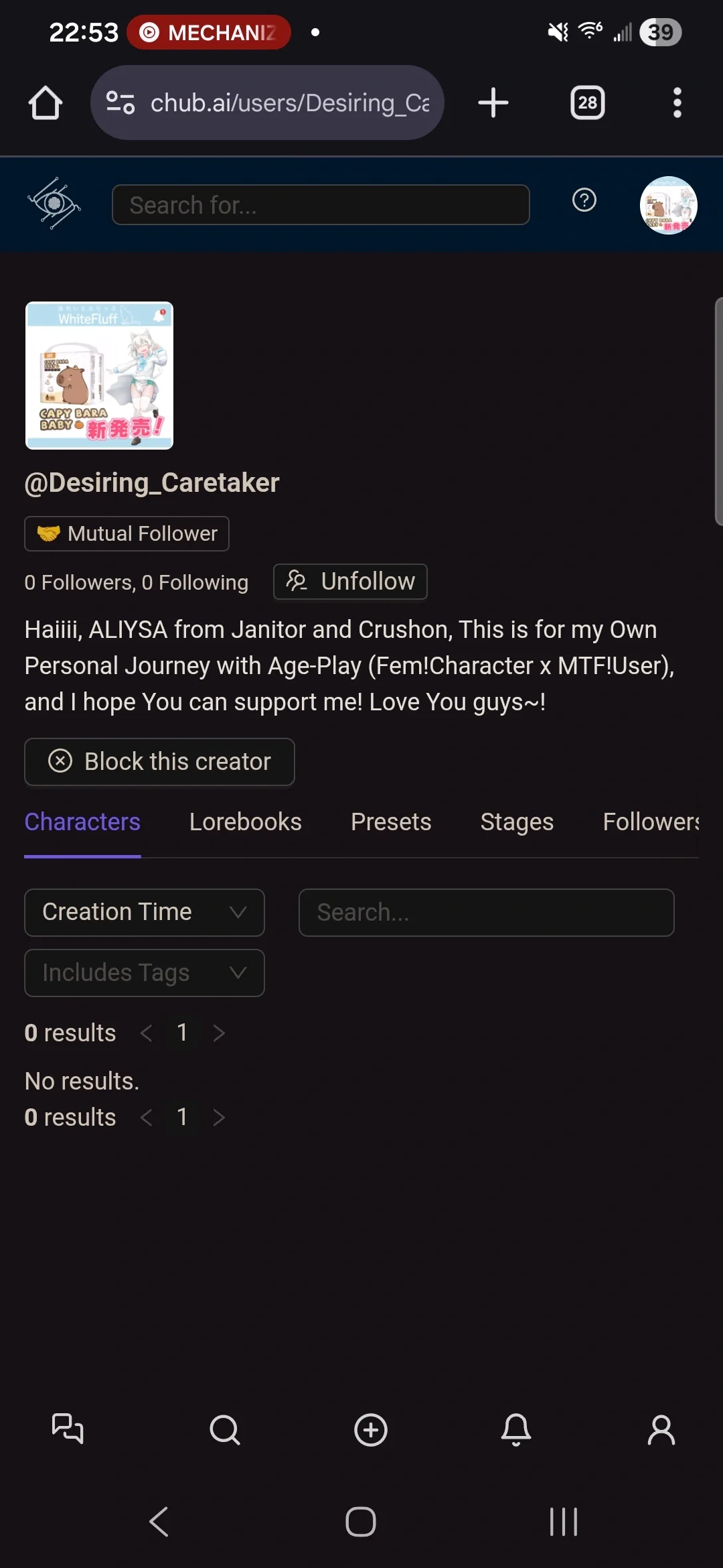 Made a Chub Ai Acc